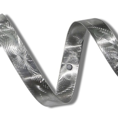 silver metal wall sculpture - modern metal art - home decor - si