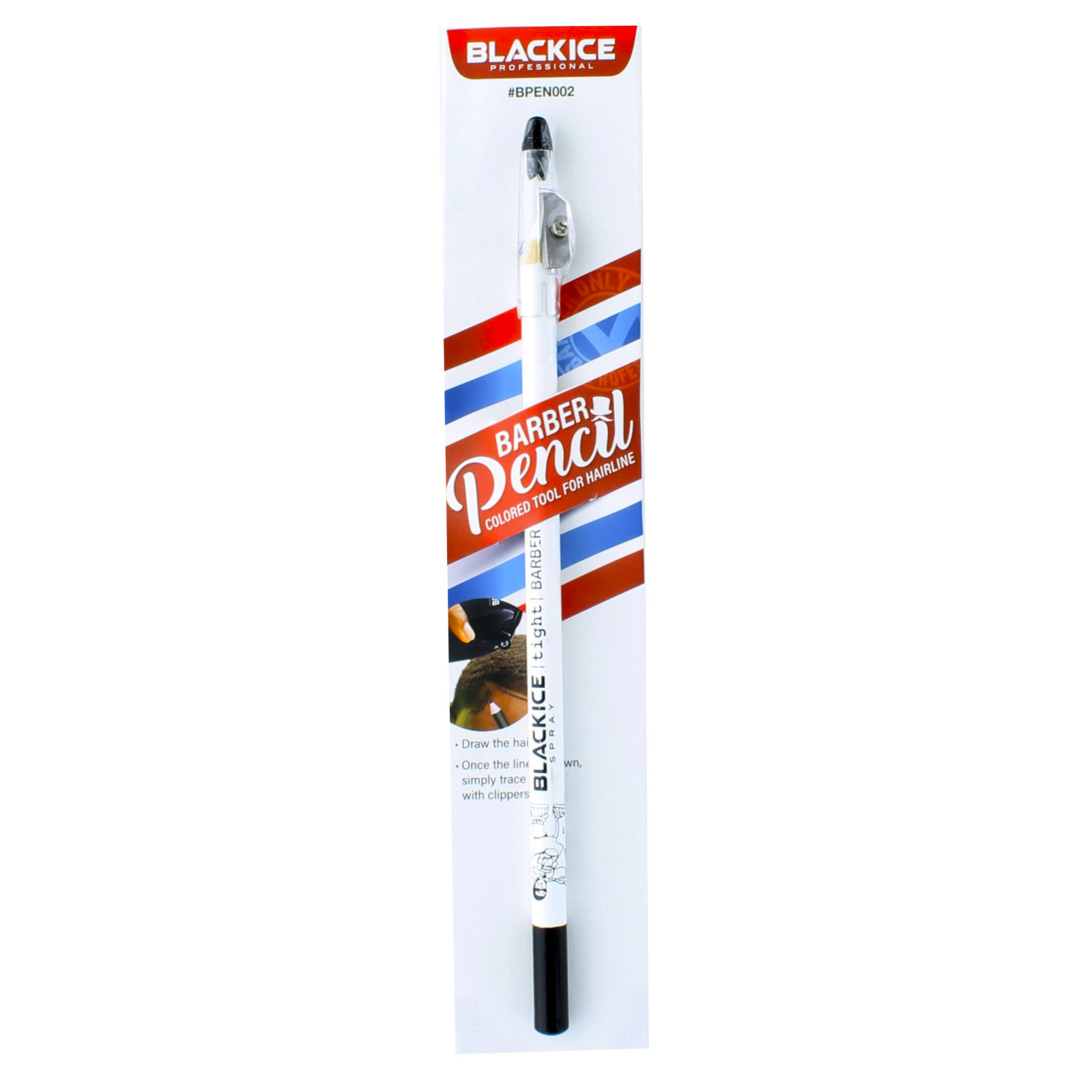 Black Ice Spray Barber Pencil Edge Hairline Razor Trace  BLACK / BROWN / WHITE