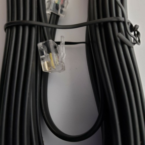 20' Telephone Cable 26 AWG  E315882 Black