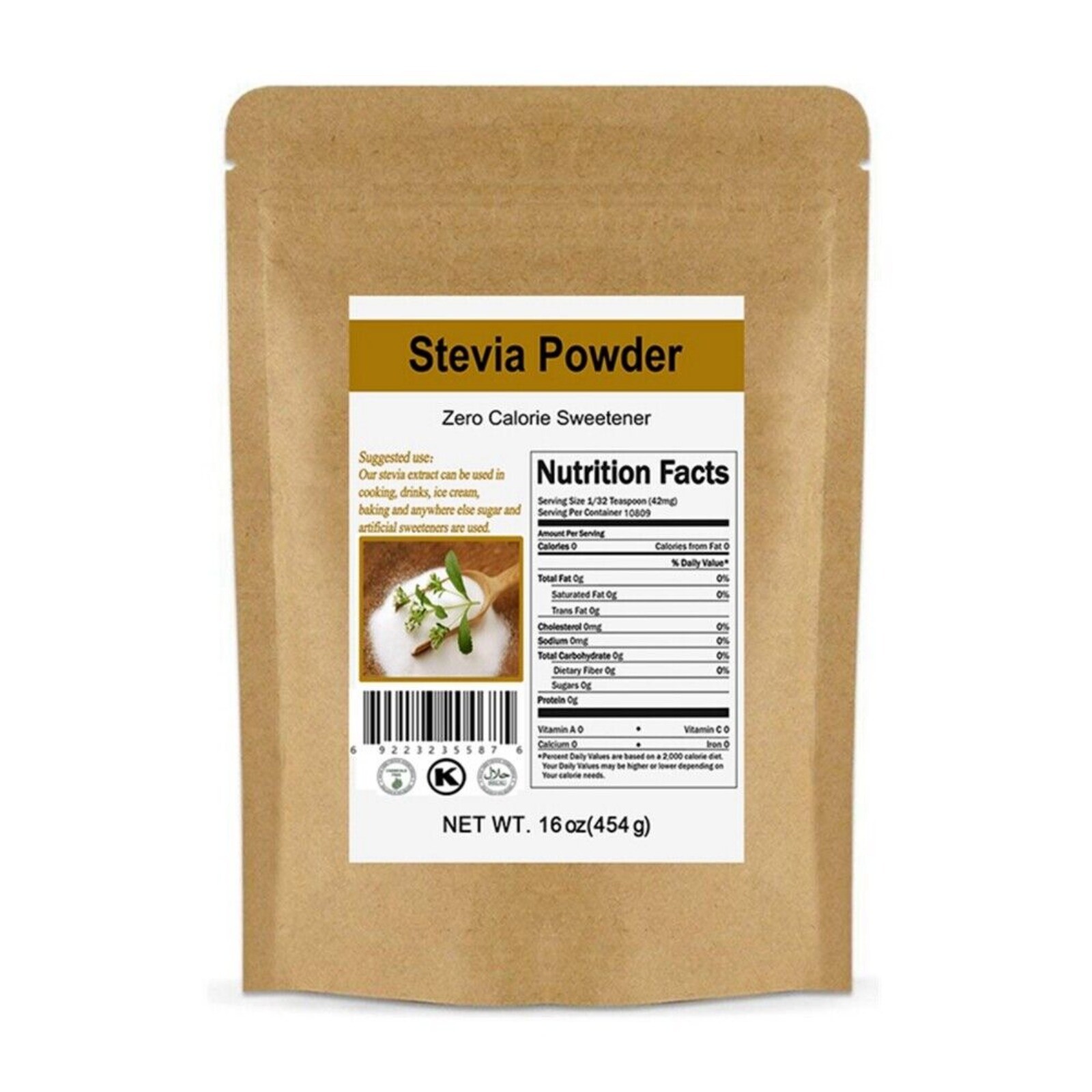 3*16oz CCnature Stevia Powder Pure Stevia Extract Powder Sweetener Substitute