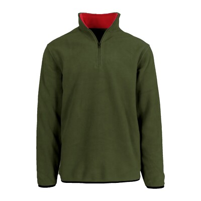Men's Polar Fleece Pullover Quarter Zip Sweater Warm Winter Heat Active (S-2XL)