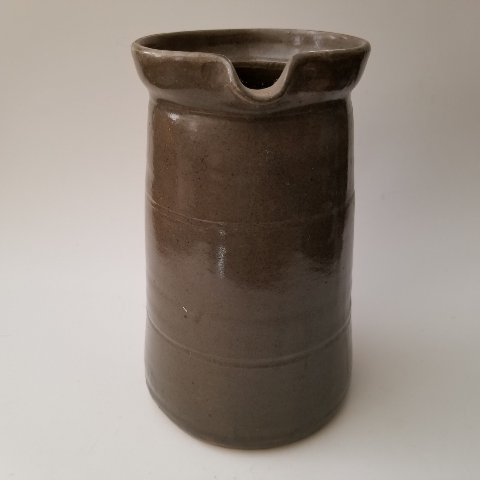 Heavy Hand Crafted Stoneware Pottery Pitcher 8