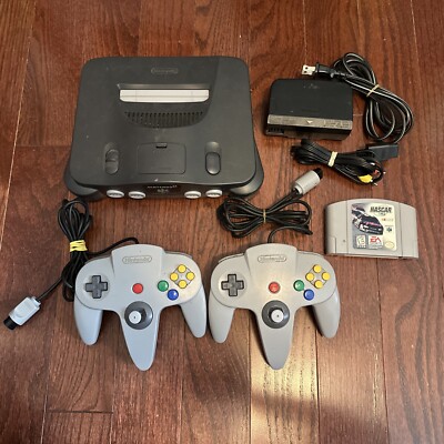 Nintendo 64 N64 System Console Bundle w/ Expansion Pack 2 Controllers + 1 Game