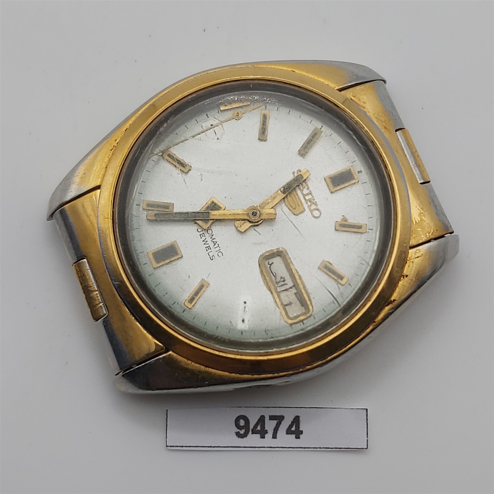時計 watch PROJECT TO FIX SEIKO 5 SPORTS 7009 821J MENS GOLD AUTO DAY