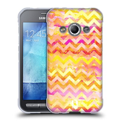 HEAD CASE DESIGNS ZIGZAG AQUARELLE SOFT GEL CASE FOR SAMSUNG PHONES 4