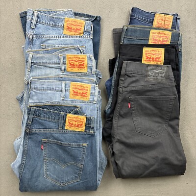 Lot of 8 Mens Levi's 541 Jeans Various Sizes Resale Lot Wholesale