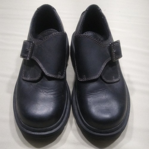 Skechers Chunky Single Buckle Shoes Womens 6 Black Leather