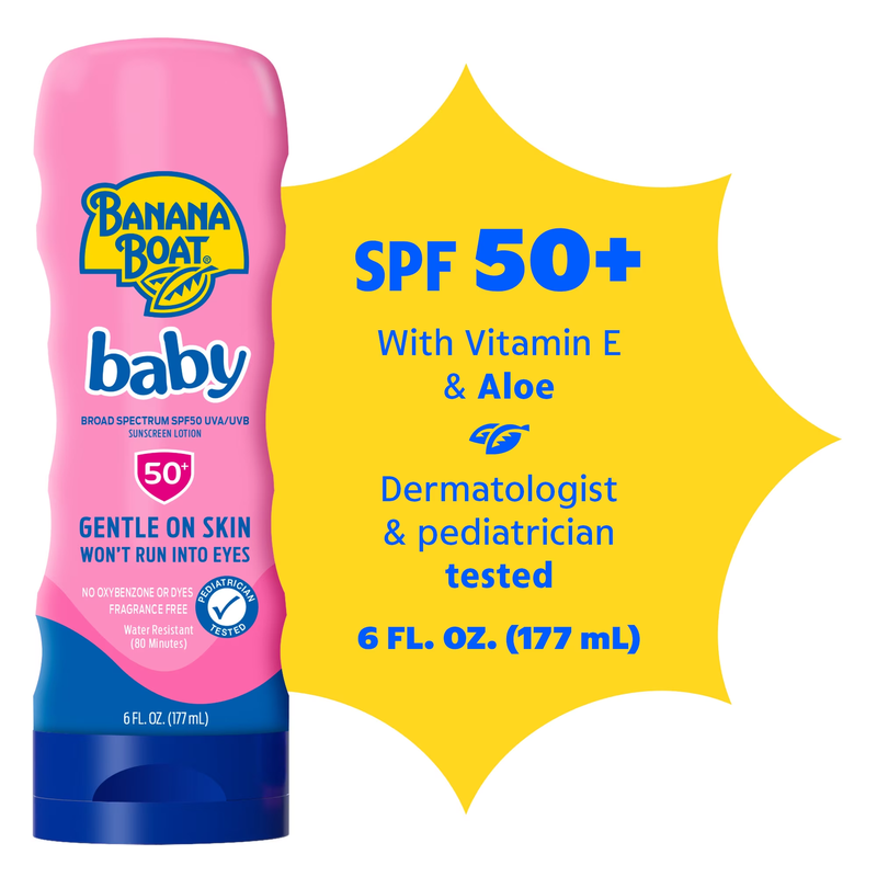 Baby Sunscreen Lotion, SPF 50, 6 Fl Oz