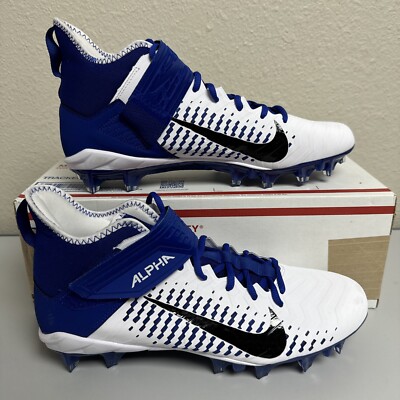 Nike Mens 11 Alpha Menace Pro 2 MID Football Cleats BV3945-101 Royal Blue/White