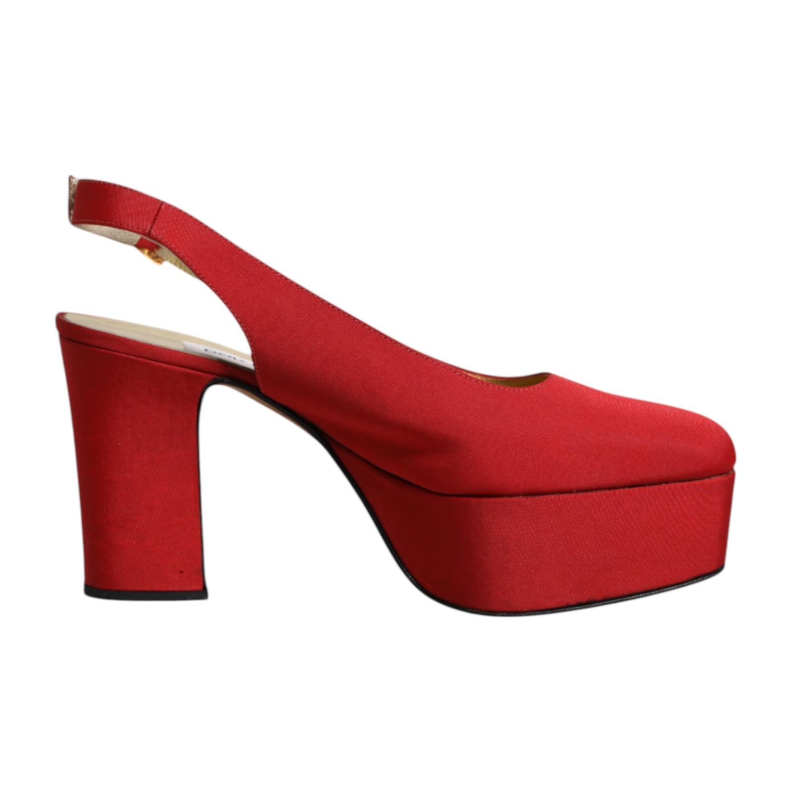 DOLCE & GABBANA Shoes Red Platform Slingback Heels Sandals
