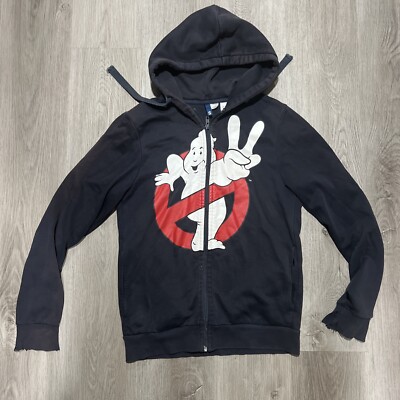 hm ghostbusters mens sweater sweatshirt size small pullover crew neck black 403909736775