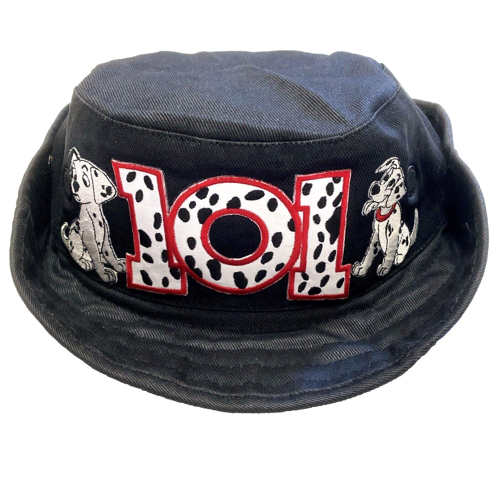 Vintage 101 Dalmatian Puppies Unisex Teens Adult Bucket Hat, Black Cotton