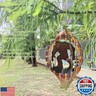 Bigfoot Wind Spinner Outdoor Mental Kinetic Wind Spinner for Garden Yard Decor Bigfoot Sasquatch Gifts Hanging Lawn Ornaments Wind Sculpture Wind Catcher with 3D Visual Effect (12''-1pc, Bigfoot)