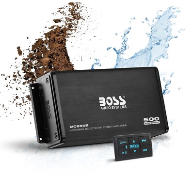 BOSS Audio Systems MC900B 500 W 4 Chan Weatherproof Amplifier - ATV Car Marine