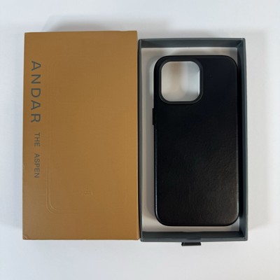 Andar ''The Aspen'' Leather ''Jet Black'' iPhone 15 Pro Max Case USED