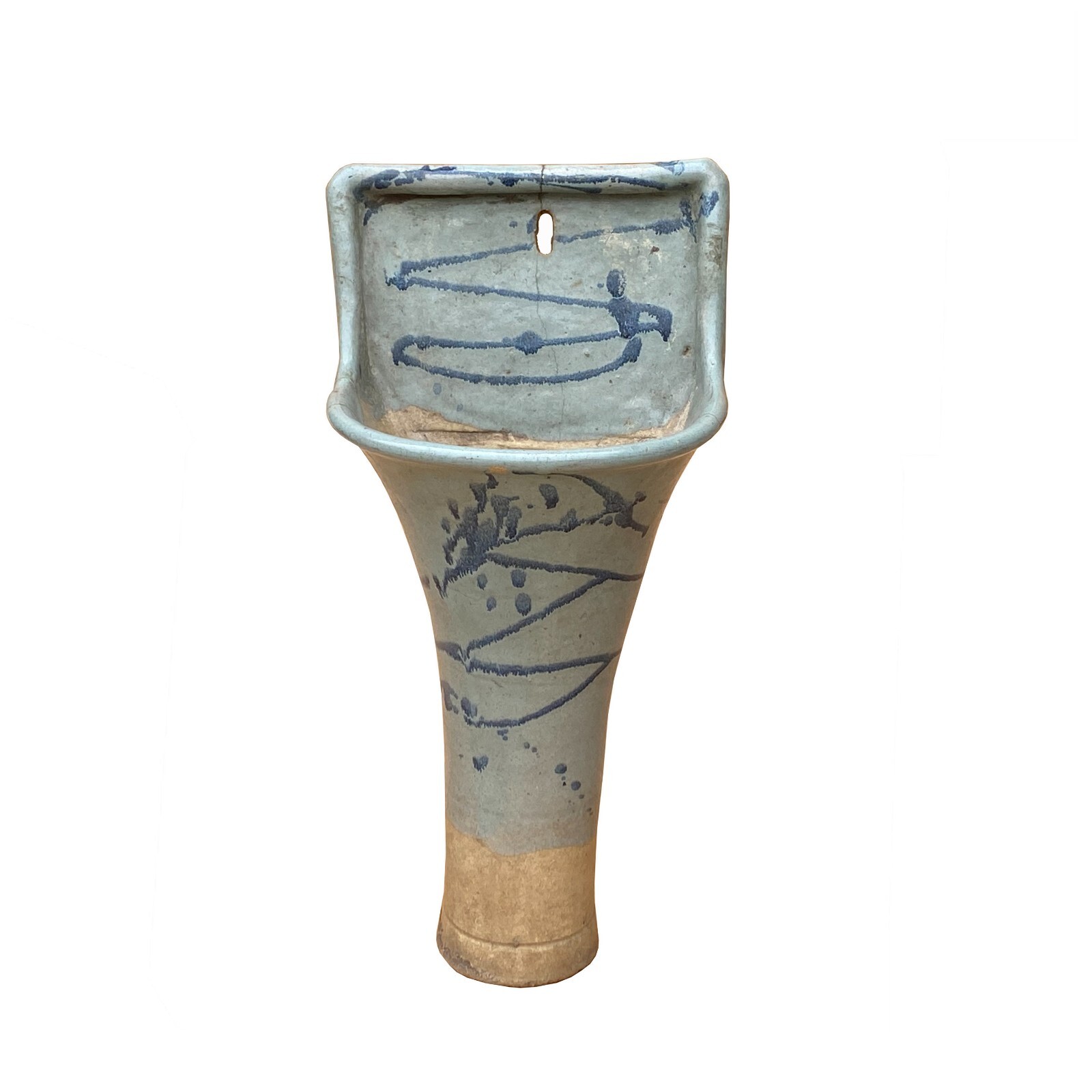 Vintage Distressed Ceramic Wall Hanging Vase Flower Planter ws2625S Vintage Distressed Ceramic Wall Hanging Vase Flower Planter ws2625S