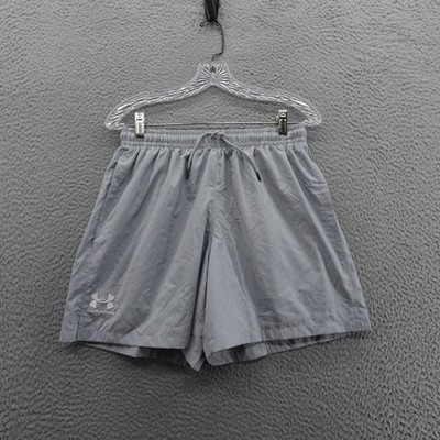 Under Armour UA Essential Volley Shorts Medium Gray Mens Lightweight Lined