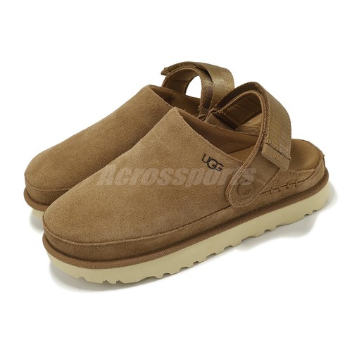 Женские каштановые повседневные легкие сандалии на платформе Ugg Goldenstar Clog 1138252-CHE