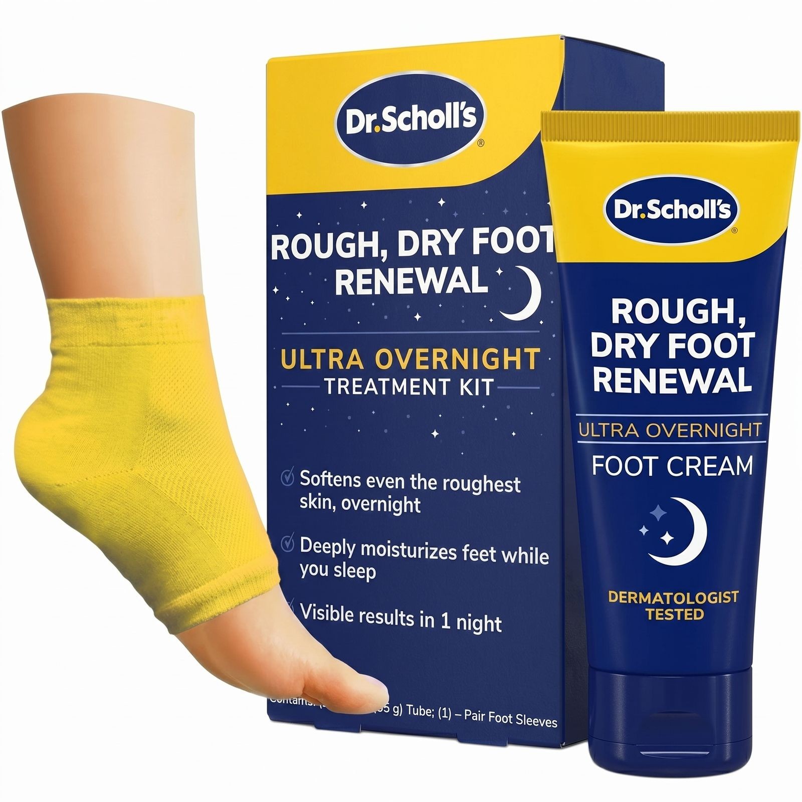 Rough, Dry Foot Renewal Ultra Overnight Treatment with Overnight Foot Cream 3oz