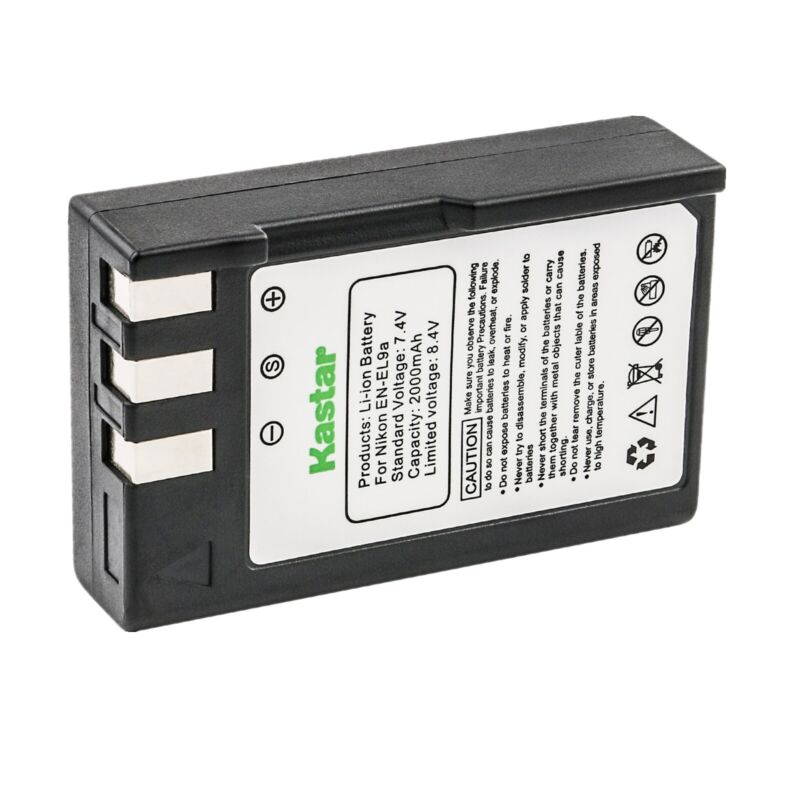 Kastar Battery for Nikon EN-EL9 D40X D40 D60 D5000 D3000 S6400 EL9a MH-23 ENEL9
