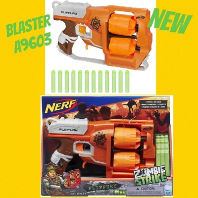 Nerf Zombie Strike FlipFury Blaster  A9603 Nerf Gun Zombie Strike Elite Darts