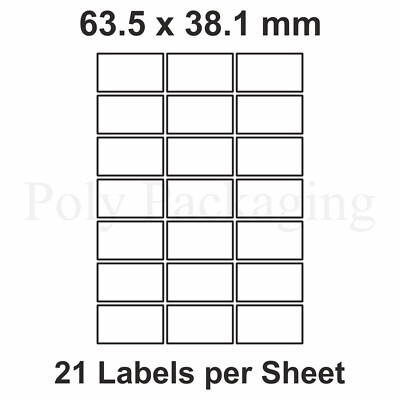A4 PRINTER LABELS Any Size/Qty Plain Self Adhesive Address Sticky Inkjet Laser