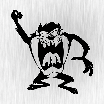 Tasmanischer Teufel Tasmanian Devil Schwarz Auto Vinyl Decal Sticker Aufkleber