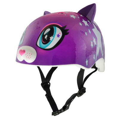 purple bicycle helmet