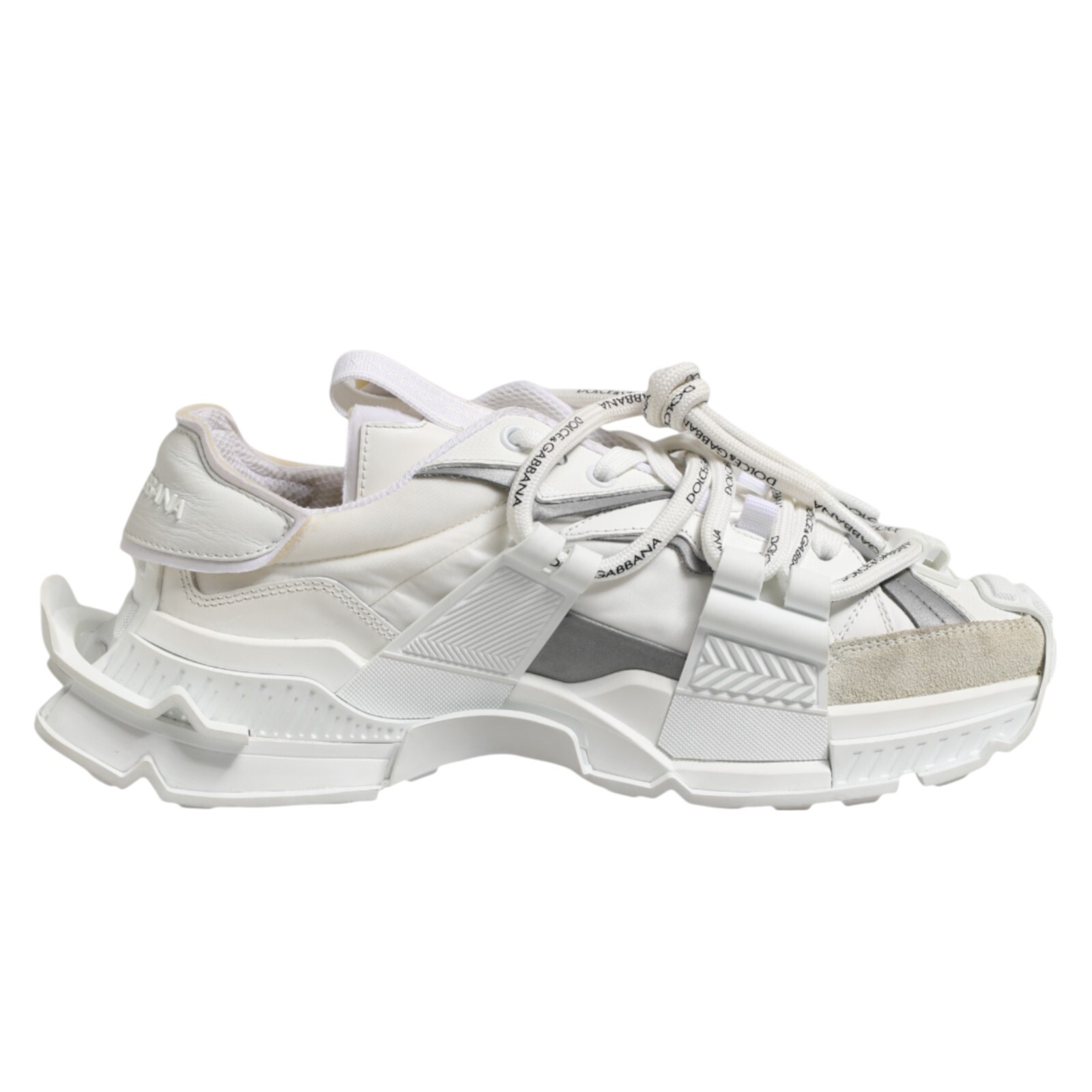 DOLCE & GABBANA Shoes White Gray Low Top Space Sneakers EU40