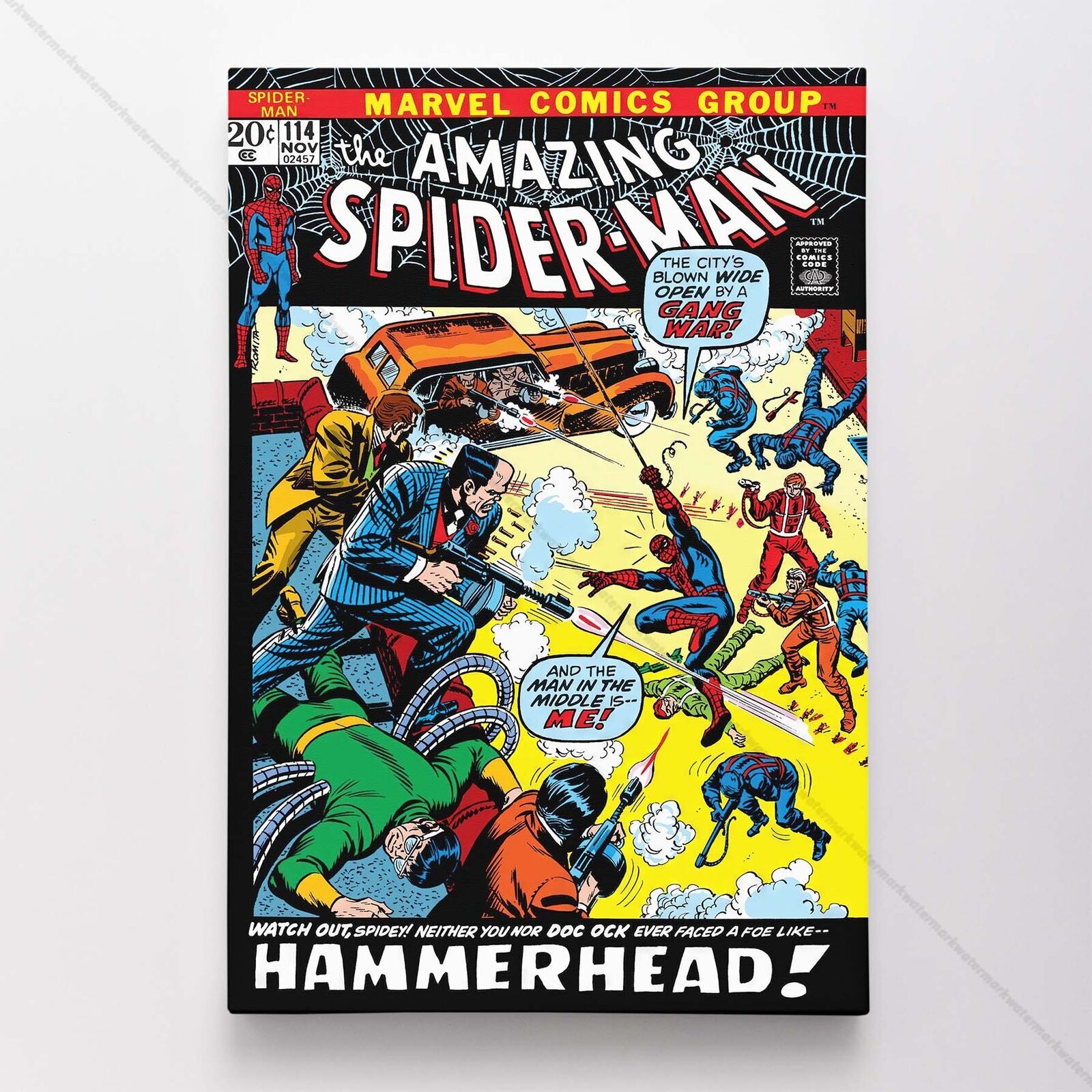 The Amazing Spider-Man #114 Poster Canvas Spiderman Marvel Comic Book Print
