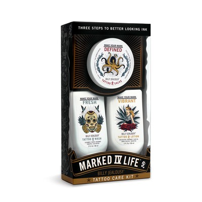 Billy Jealousy Marked IV Life Complete Tattoo Care Kit, Includes Tattoo Defining
