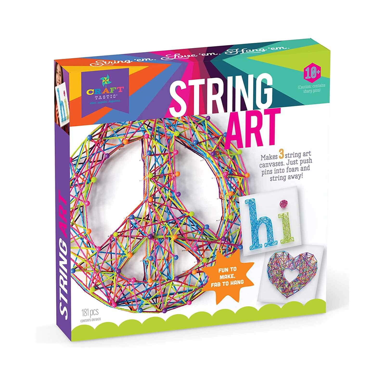 Набор для творчества Craft Tastic Peace String Art Kit НОВЫЙ В НАЛИЧИИ