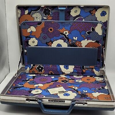 vintage samsonite slim hard shell business briefcase gray clean 385030127314