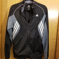 Adidas RN# 88387 CA# 40312 Black Warm-Up Track Jacket Men's Small | eBay