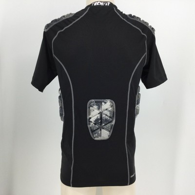 ADIDAS - YOUTH XL - BLACK TECHFIT  PADDED FOOTBALL SHIRT