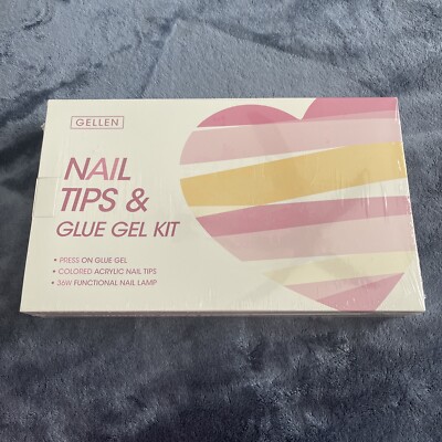 New-Gellen Nail Tips & Glue Gel Kit-Almond Shape