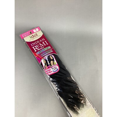 16s Idol Indian Remi #1 Jet Black Ripple Deep Wet&Wavy 100% Human Hair Extension