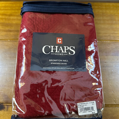 New Ralph Lauren Chaps Brompton Hall Red Standard Pillow Sham