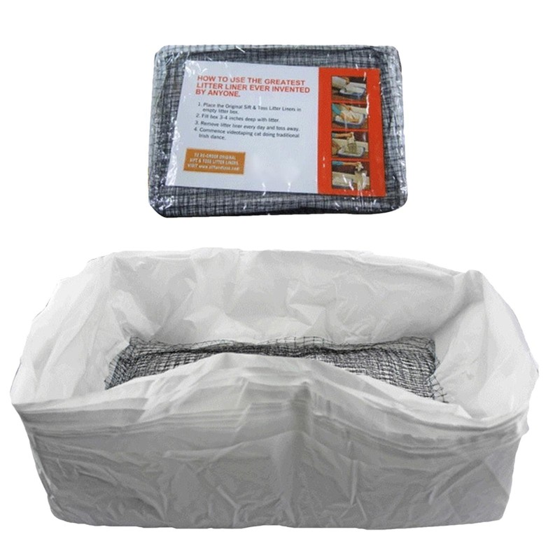 10Pcs Cat Litter Tray Liners Bags Litter Box Liners Cat Pan Bags with Filter Net