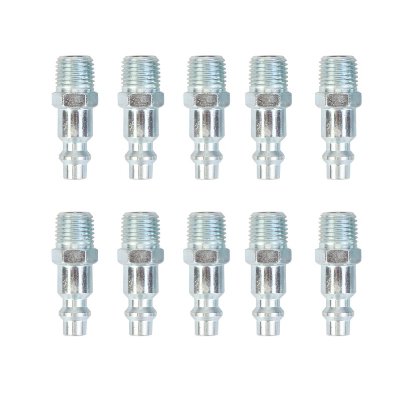 10PCS 1/4'' NPT Male Plug Air Quick Pneumatic Connector Fittings Compressor Kit
