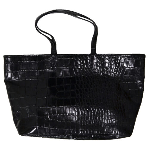 SAKS FIFTH AVENUE Black Shoulder Tote BAG Purse Handbag SAKS FIFTH AVENUE Black Shoulder Tote BAG Purse Handbag