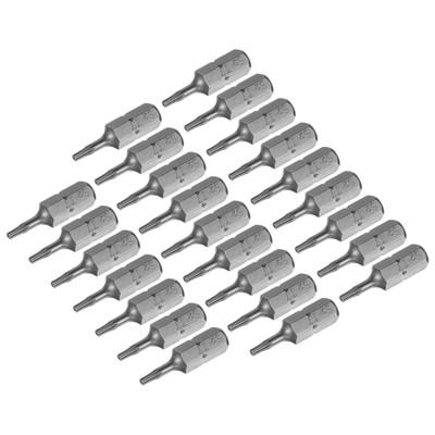 Torx Bits 1/4'' Magnetic Screwdriver T7 Screw Driver Bit S2 Alloy Steel 25pcs