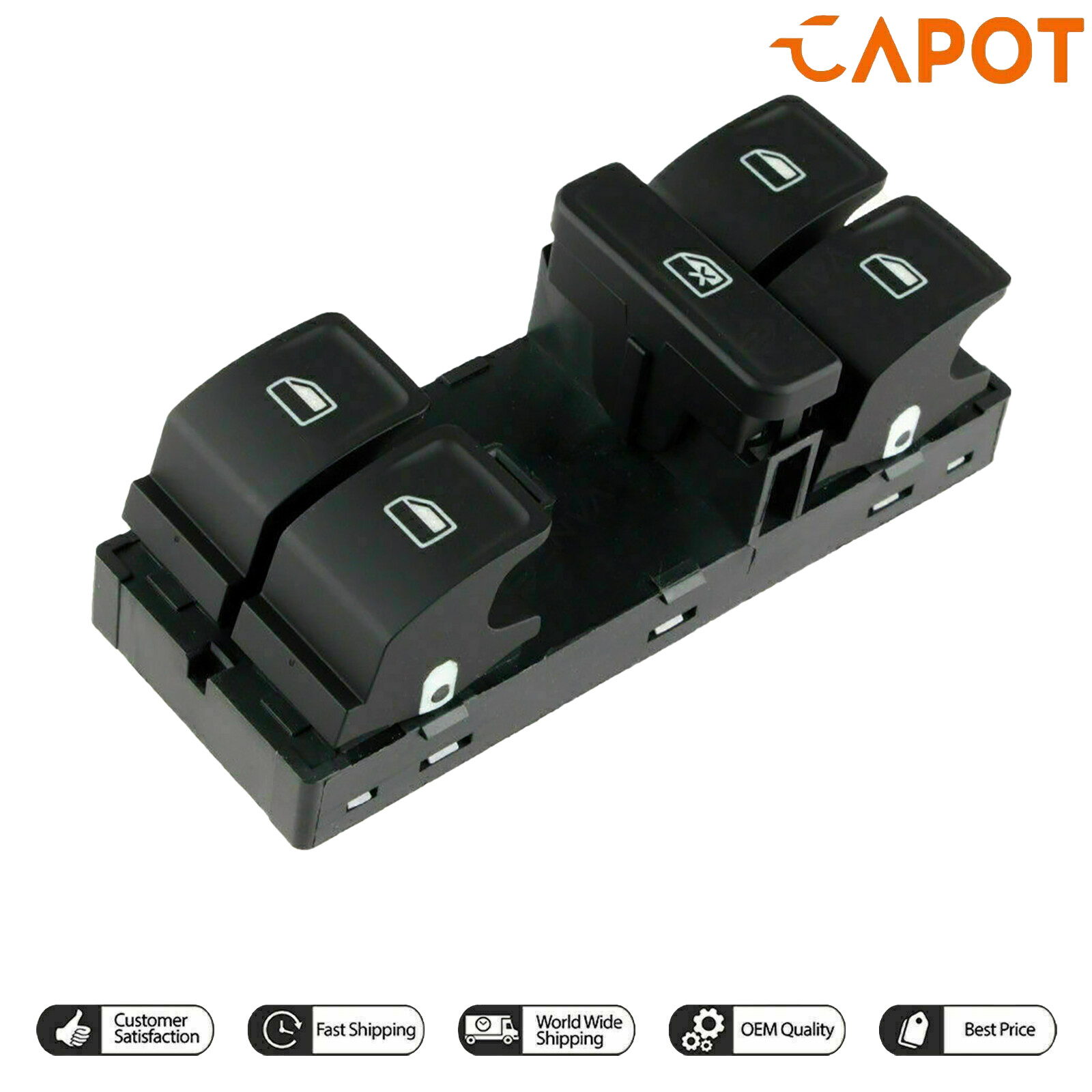 Interruttore alzacristalli a 10 pin anteriore sinistro per VW Polo 2014-2017