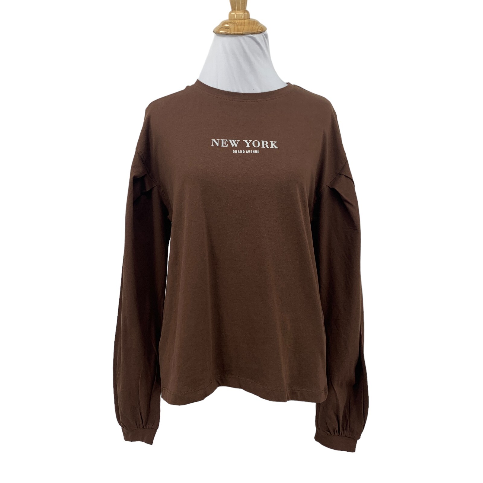 おまとめ【fl1461】【fl1446】【fl1311】 Zara New York Shirt Girls 13-14 Years Brown Pleated Puff