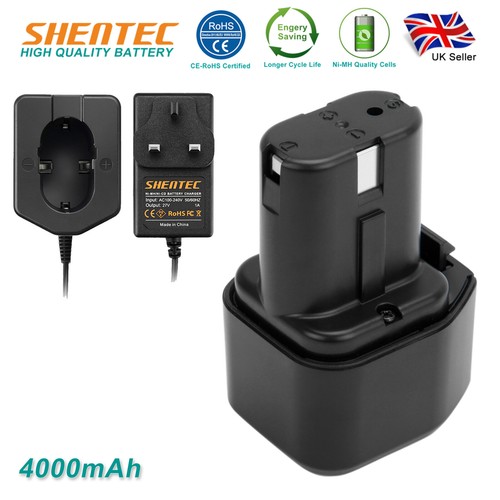 7.2V 4.0Ah Ni-MH Battery/Charger For Hitachi Nail Gun NR90GC