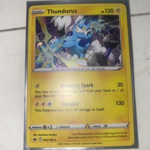 Thundurus 52/198 Chilling Reign Holo Rare Pokemon Card TCG