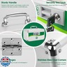 Medicine Lock Box, First Aid Safe Medication Storage Box, Layered Aluminum Daily Medicine Lockable Box with Key 14 * 8.46 * 7.48 Inch (Large)