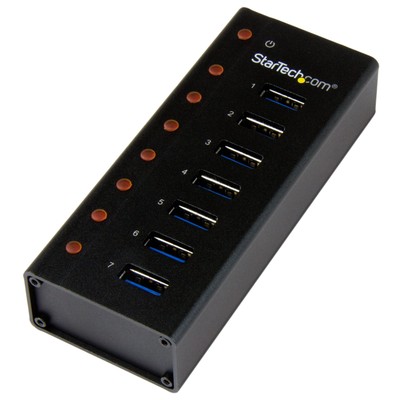 Startech.com 7 Port Usb 3.0 Hub - Desktop Or Wall-mountable Metal Enclosure -