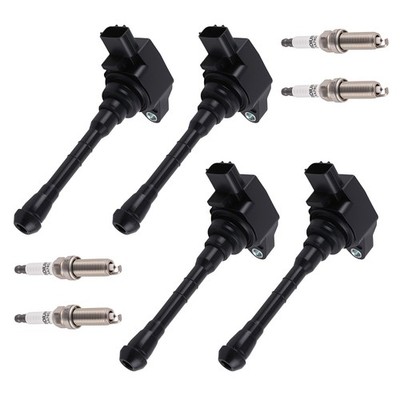 4x Ignition Coil + Spark Plugs Pack for 2019-21 Nissan Altima Rogue L4 2.5L