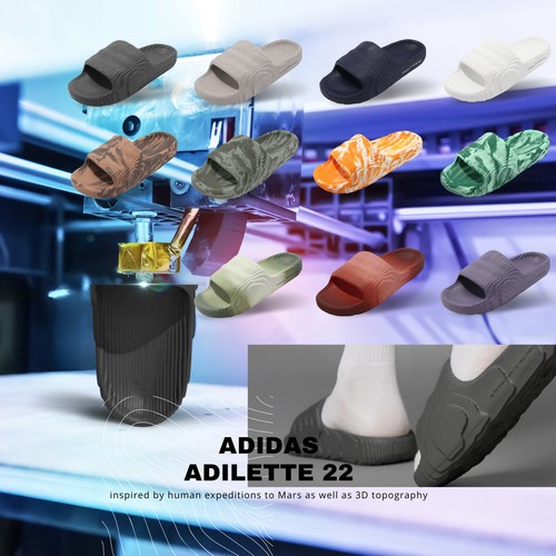 

adidas Originals Adilette 22 Men Unisex Casaul LifeStyle Sandals Slippers Pick 1, Multicolor, Adilette 22